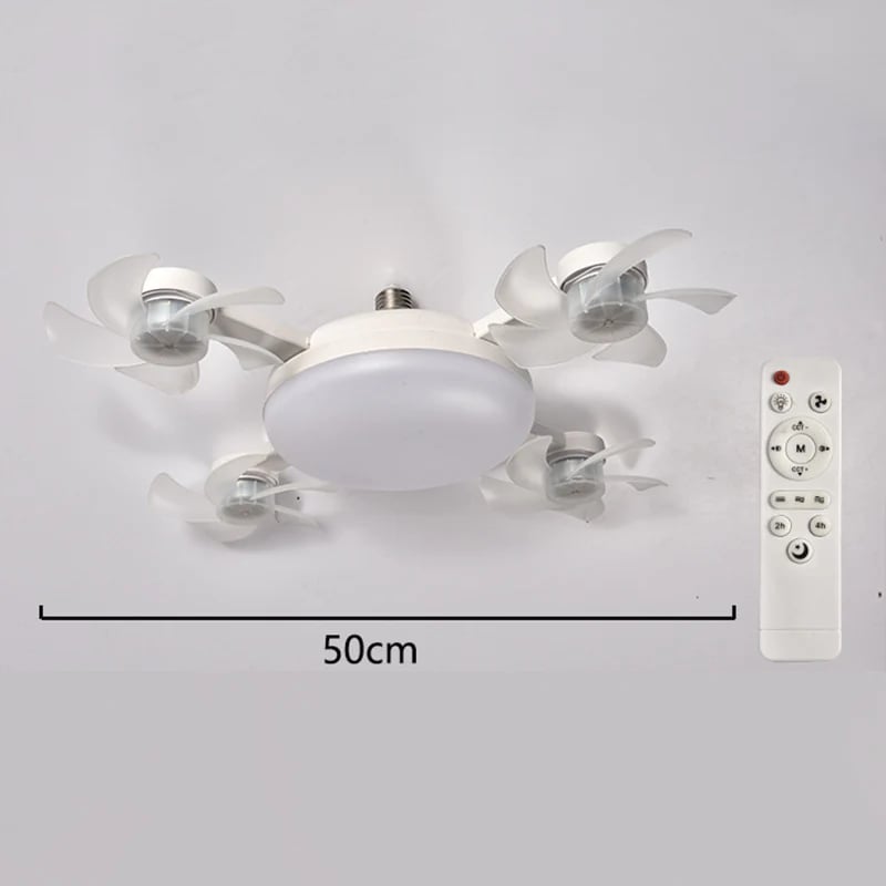 🌀New E27 Socket Ceiling Fan Light – 2‐in‐1 Silent LED Fan with Remote Control
