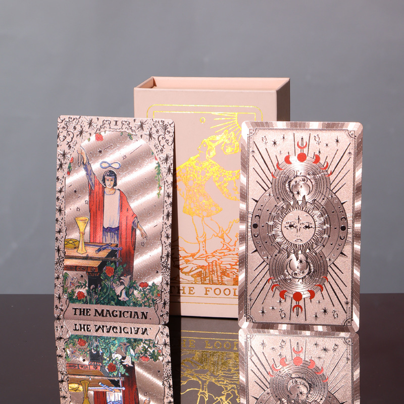 ✨ Witchy Cauldron Tarot Card Set – Rose Gold Accents, Complete Guide Book & Velvet Pouch 🎴📖