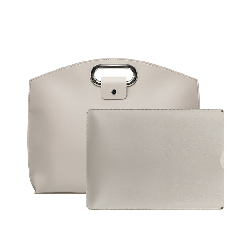 The 2-Piece Set: Sophisticated Business Waterproof Leather Laptop & Tote Set