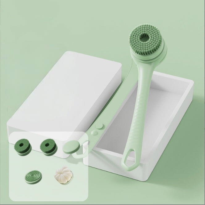 π 6 in 1 Electric Silicone Bath Brush Electric Back Scrubber 6 Brush Heads