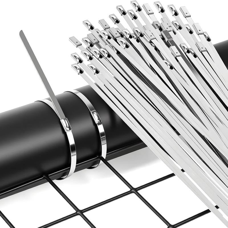 🔥Stainless Steel Cable Tie Gun with Metal Zip Ties