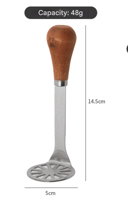 🍽️ Master the Art of Mashing✨ 2-Pack Stainless Steel Mini Mashers with Wooden Handles - For Smooth, Effortless Perfection!