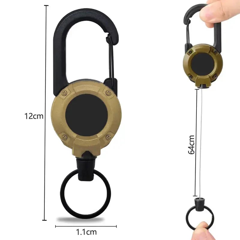 ⚡ Heavy‐Duty Retractable Keychain – Strong Retractable Key Holder with Steel Cable, Belt Clip, and 360° Swivel