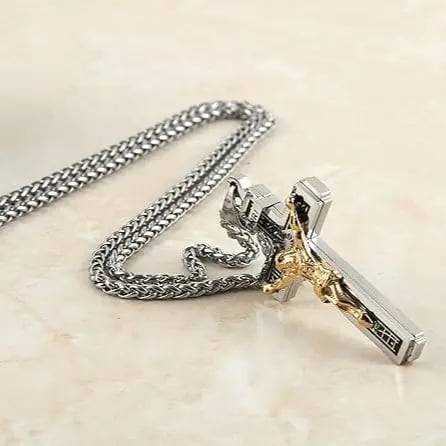 Men's Minimalist Faith Cross Necklace