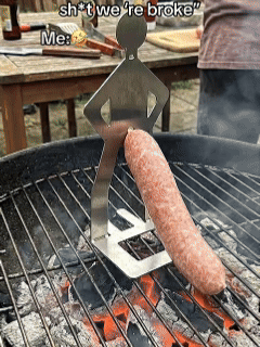 🍖Outdoor prankster Stainless Steel BBQ Sausage Holder-Buy 1 Free 1
