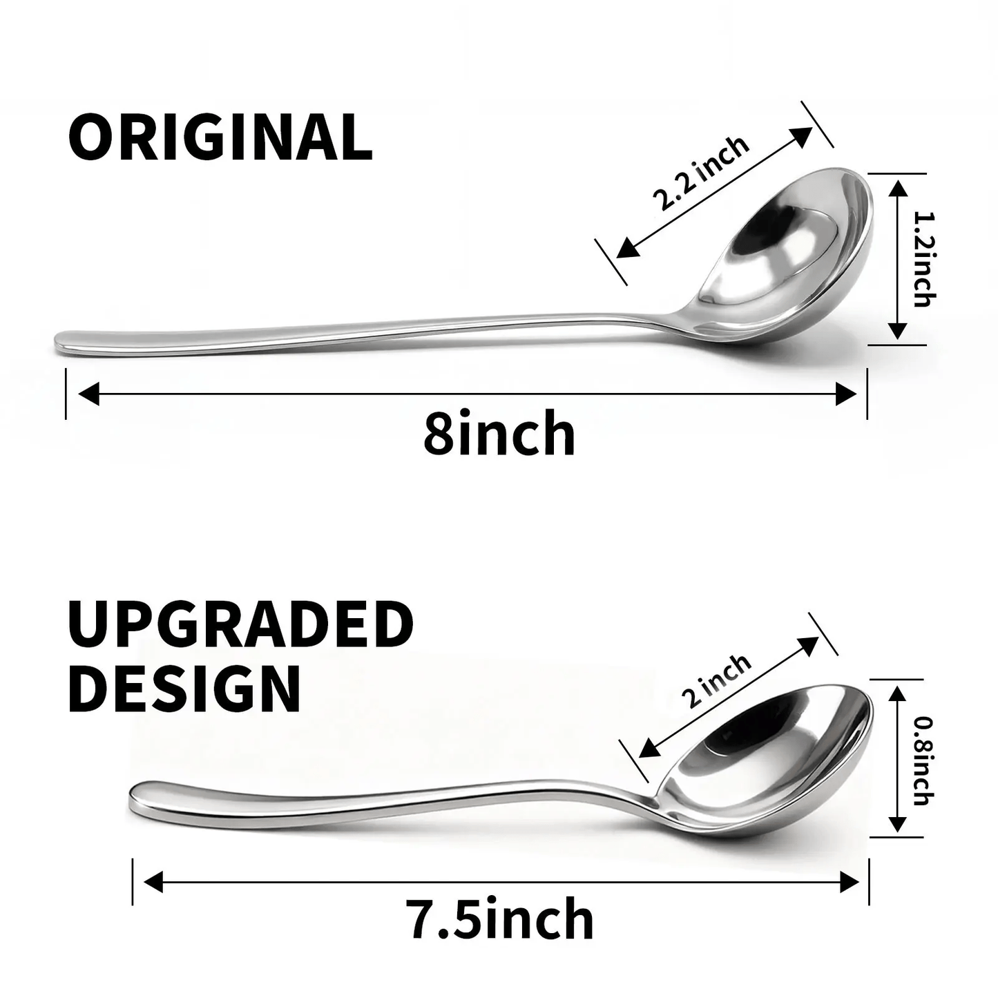 🍲 4/6 PCs Stainless Steel Soup Spoon Set
