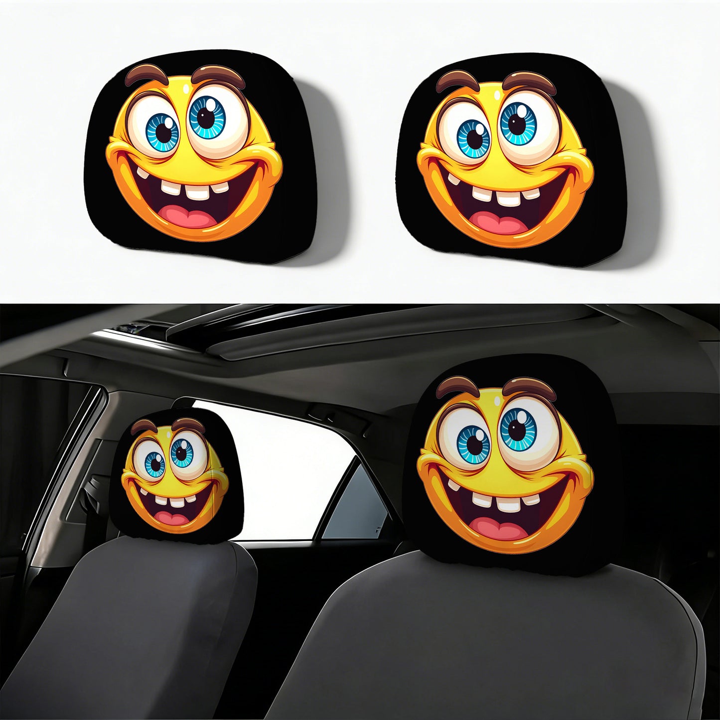 👁️🗨️🚗Spooky Red Eye Car Headrest Cover