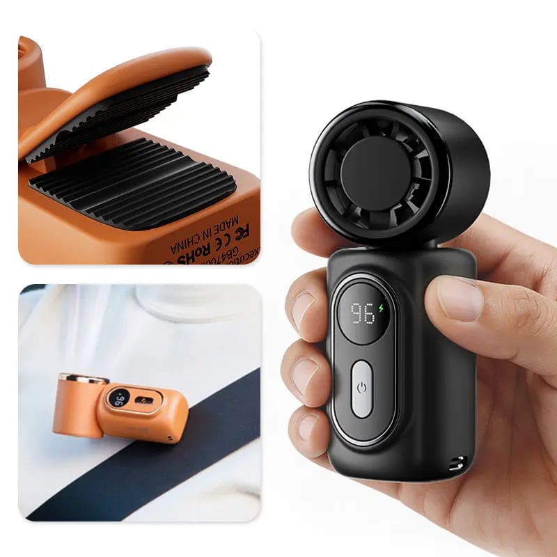 ๐ฌ๏ธ Mini Portable Handheld Clip Fan โ 3-in-1 Rechargeable 3000mAh Battery ๐