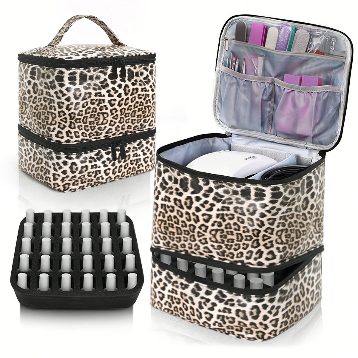 Double Layer Nail Polish Organizer Case