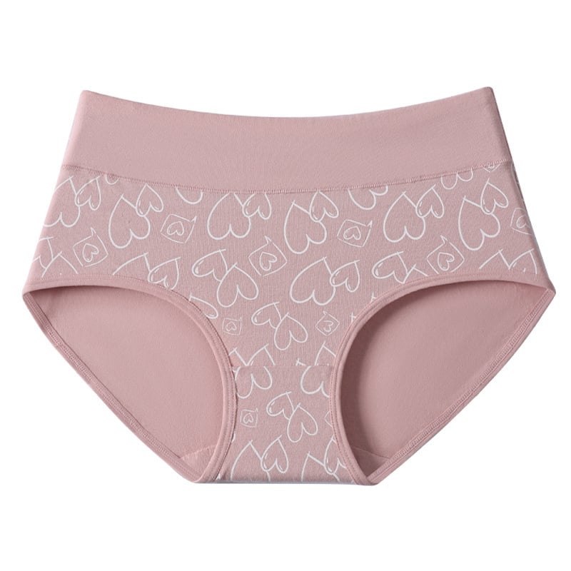 🔥❤️Women's Cotton Panties - 6 Pack Cute Love Print Briefs with Stretchy Waistband & Double Layer Crotch Soft Breathable Underwear for Everyday Wear🩲