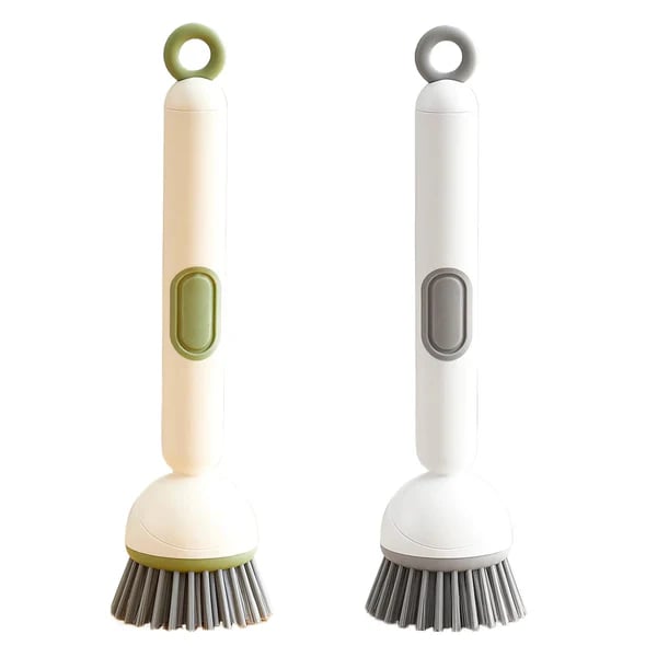 🥣Kitchen Essentials🍽️6-in-1 Dish Brush with Detergent Dispenser 360° Rotating Scrubber