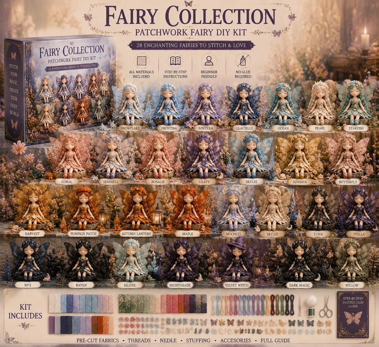 🔥LAST DAY 49% OFF - 🧵Fairy Patchwork DIY Collection