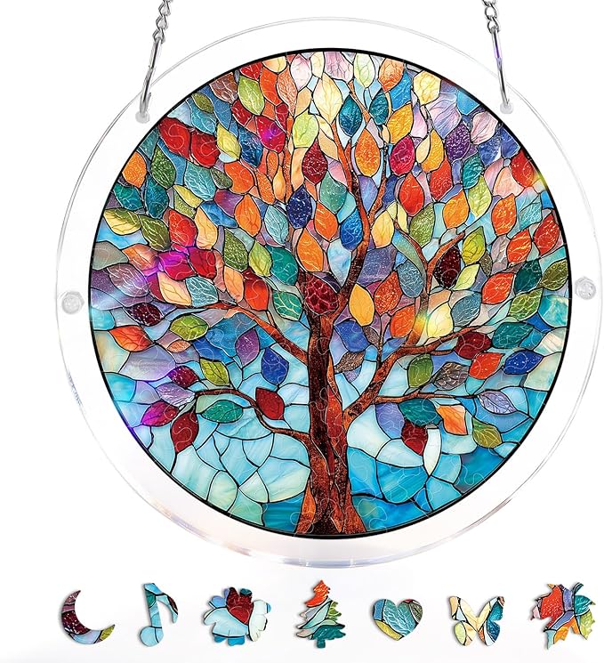 🏆Last Day Promotion 49% OFF☀️🧩Acrylic Jigsaw Puzzle Suncatcher 80 Pieces