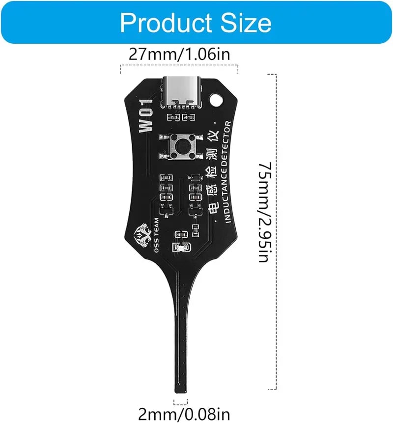 π Type-C Inductor Tester: Professional Phone Motherboard Coil & Circuit Repair Tool