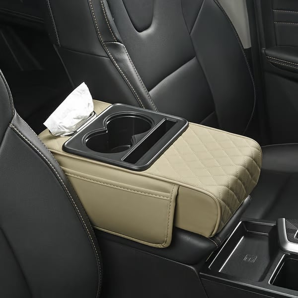 🎉Multifunctional PU Leather Car Armrest Box Mat