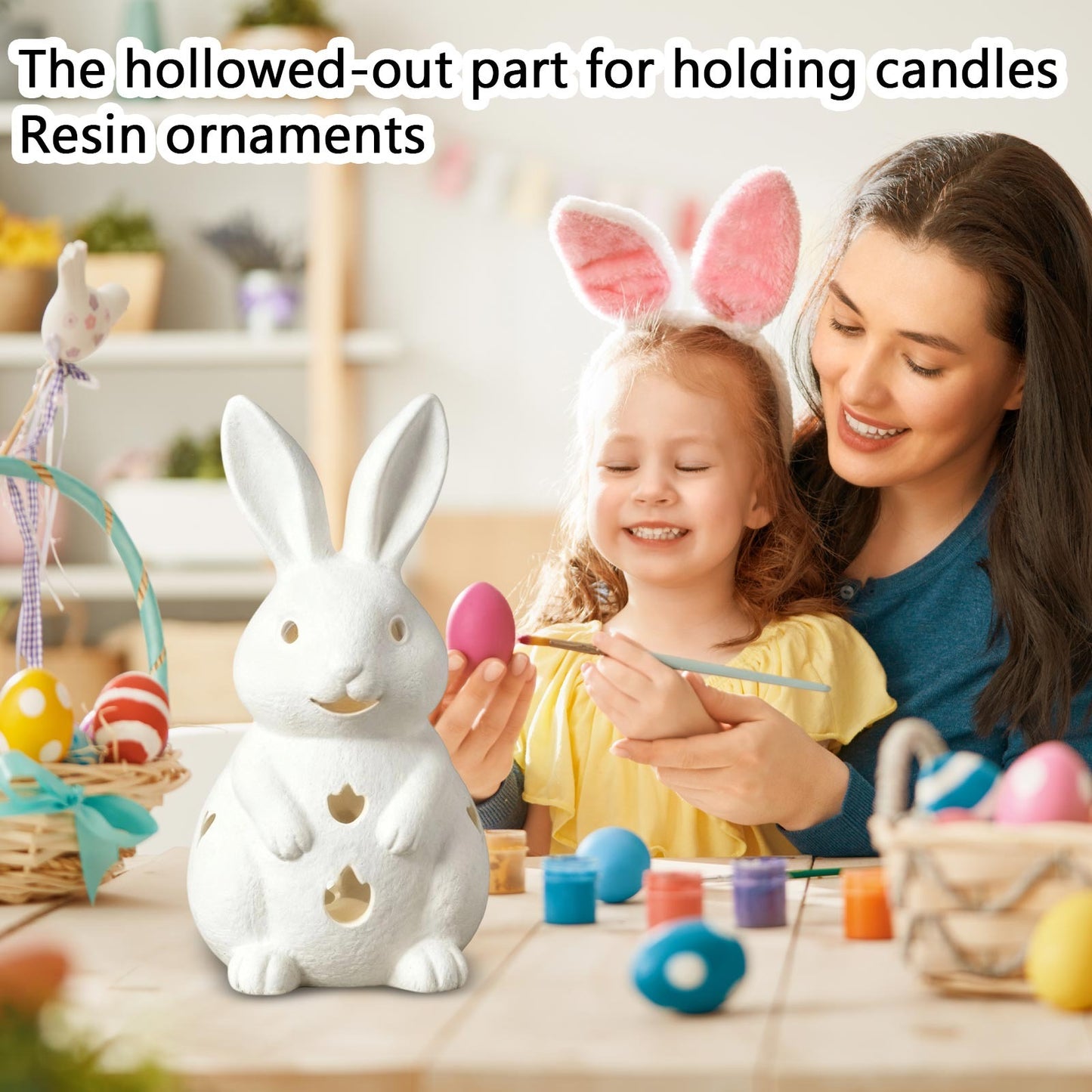 đ Easter Hollowed Rabbit Candle Holder