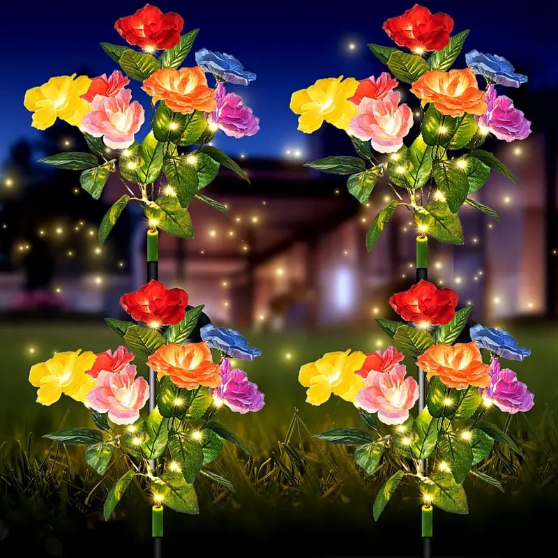 🎁Promotion 49% OFF🔥☀️2026 NEW Solar Simulated Garden Lights,upgraded solar panels, dustproof and waterproof