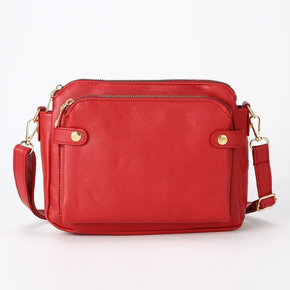 🔥Limited Time 49% Off✨Multifunctional Three-Layer Clutch Vegan Leather Crossbody Bag
