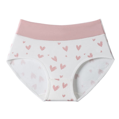 🔥❤️Women's Cotton Panties - 6 Pack Cute Love Print Briefs with Stretchy Waistband & Double Layer Crotch Soft Breathable Underwear for Everyday Wear🩲