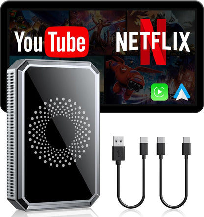 📱 Smart Car Upgrade! 3in1 Android Box + CarPlay Adapter (HDMI Compatible)