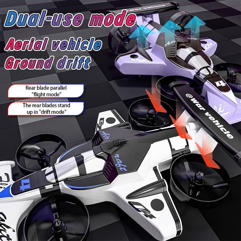 RC Car & Plane 2-in-1 – Remote Control Land & Air Vehicle with 360° Drift Tires, One-Touch Takeoff & 3 Speeds