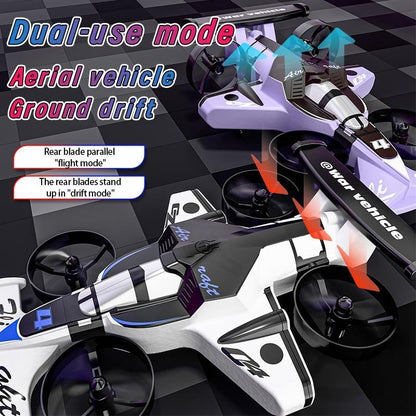 RC Car & Plane 2-in-1 – Remote Control Land & Air Vehicle with 360° Drift Tires, One-Touch Takeoff & 3 Speeds