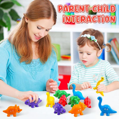 Matching Dinos – 26-Piece ABC Dinosaur Alphabet Learning Set for Toddlers