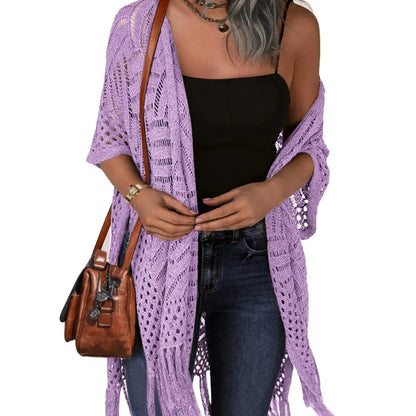 👗Womens Knit Cardigan Oversized Open Front Outwear New Spring  & Summer