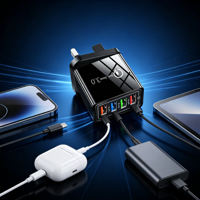 VIP ⚡️Secret to Faster Phone Performance⚡️Four-Port Travel Charger for Extended Phone Battery Life
