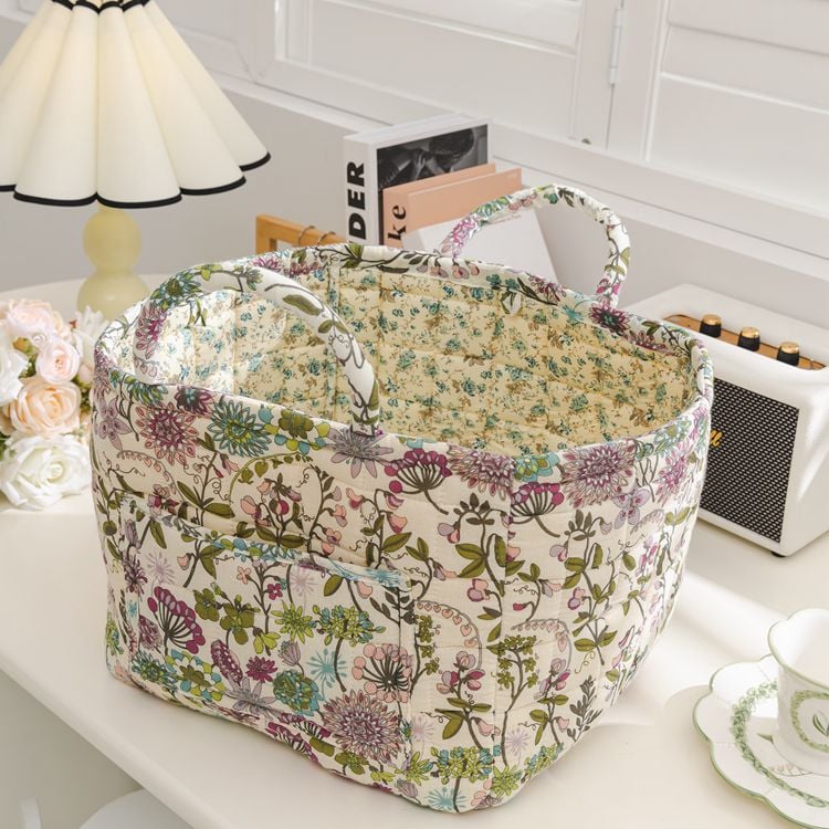 Storage Basket,Floral print storage baskets and organizers, available in a variety of styles, make a perfect gift for your loved ones.