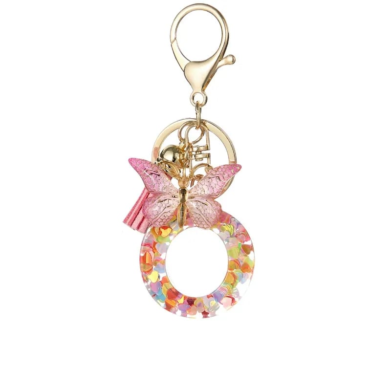 🔥Butterfly Letter Keychain Tassel Design Vibrant Durable Lightweight Gift(2 pcs)