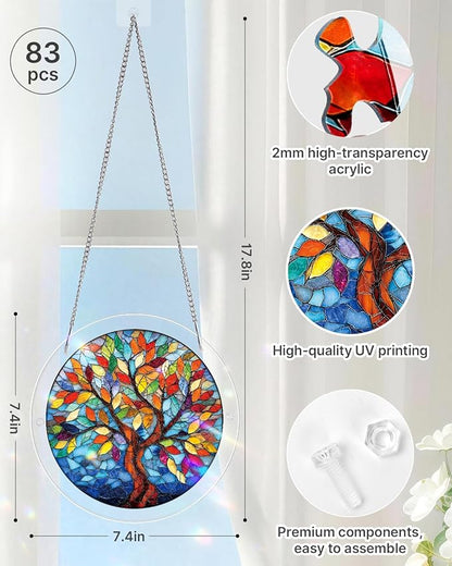 🏆Last Day Promotion 49% OFF☀️🧩Acrylic Jigsaw Puzzle Suncatcher 80 Pieces