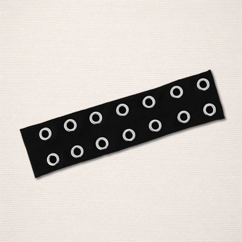 🖤 Punk Rivet Fashion Headband ⚡