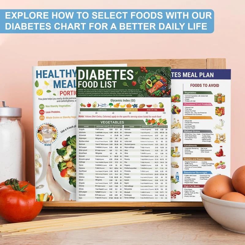 📘✨Special for Diabetes🔥Diabetes Tracker Book with Food List