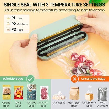 🥑✨Mini Vacuum Bag Sealer – Cordless Handheld Food Sealing Machine