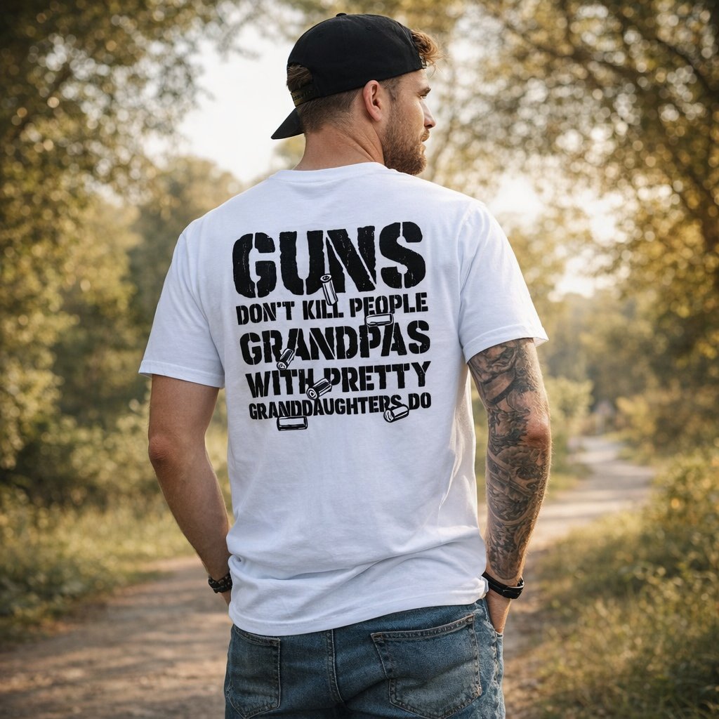 Guns Don't People Grandpas With Pretty Granddaughters Do T-Shirt