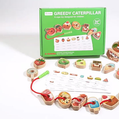 🧠 Wooden Caterpillar Lacing Game: The Montessori Focus & Logic Builder