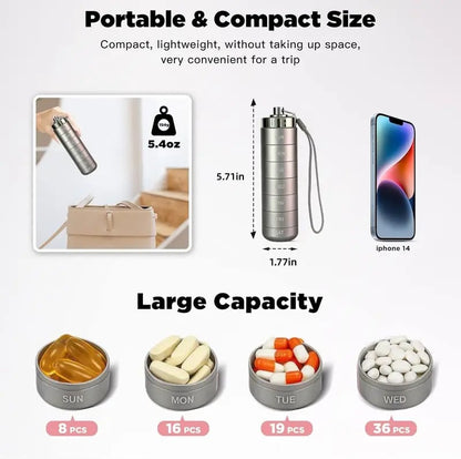🔥Metal Travel Pill Organizer