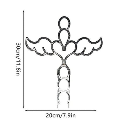🔥Limited Edition! ✝️Handcrafted Angel Cross with Horseshoe And Heart for Garden Decoration