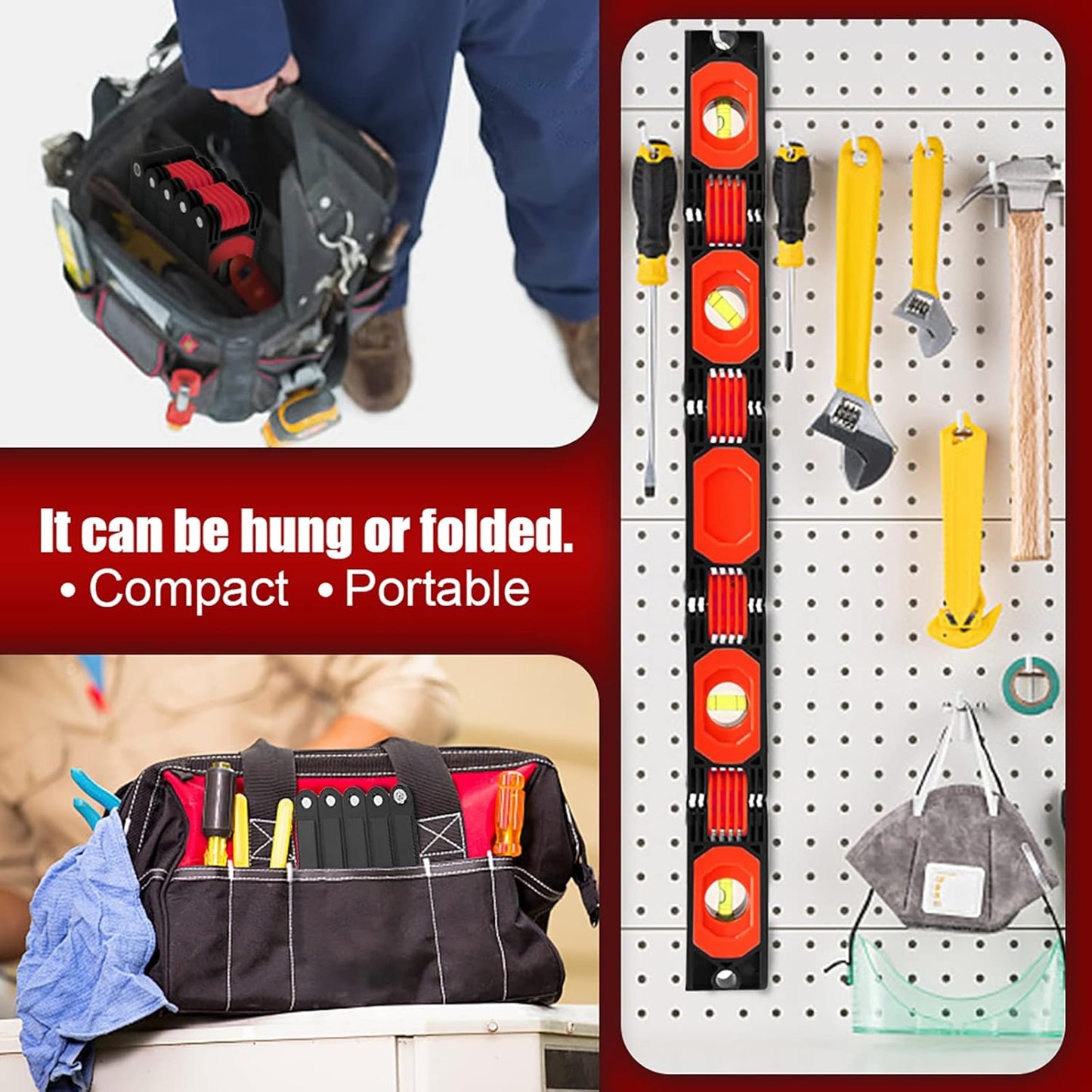 Folding Level Ruler Accurate Level Angle Finder Gauge Folding Extend