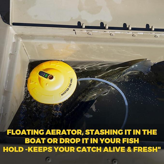 IPX7 Floating & Rechargeable Bait Bucket Aerator
