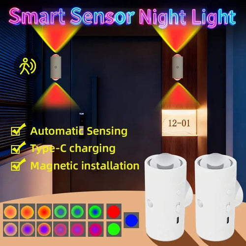 Smart Rechargeable LED Night Light  – RGB Gradient Ambient Lighting