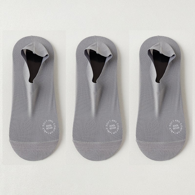 🔥 3-Pair Invisible Grip Socks Pack 🧦 – Breathable Low-Cut Anti-Slip Sweat-Absorbing Design