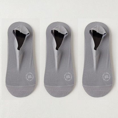 🔥 3-Pair Invisible Grip Socks Pack 🧦 – Breathable Low-Cut Anti-Slip Sweat-Absorbing Design