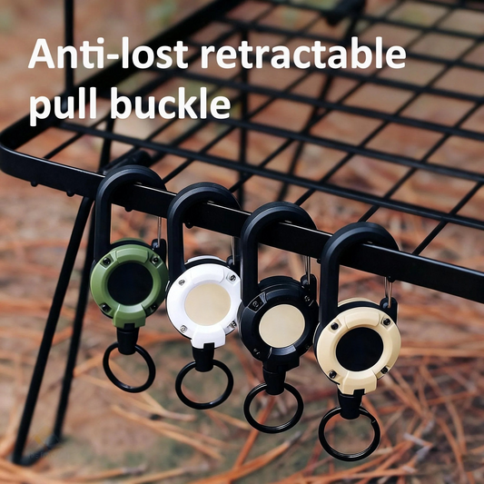 💥LAST DAY SALE 💥🏆Retractable Carabiner Keychain 🎣 – 65cm Steel Cord, Heavy-Duty Badge Reel, Lightweight EDC Tool for Keys, ID & Outdoor Use