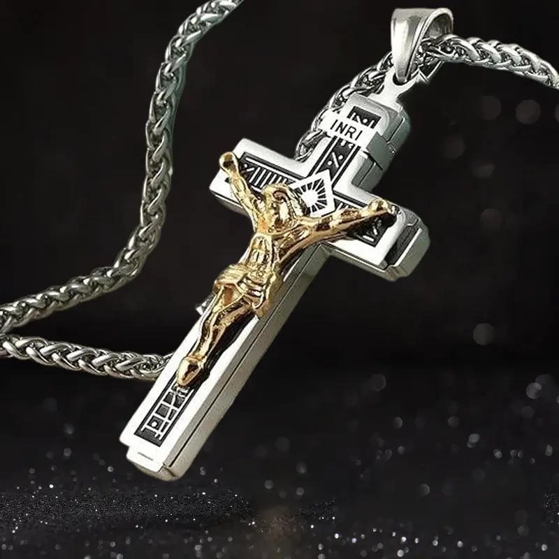 Men's Minimalist Faith Cross Necklace