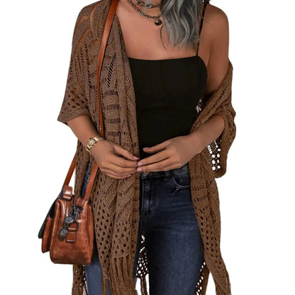 👗Womens Knit Cardigan Oversized Open Front Outwear New Spring  & Summer