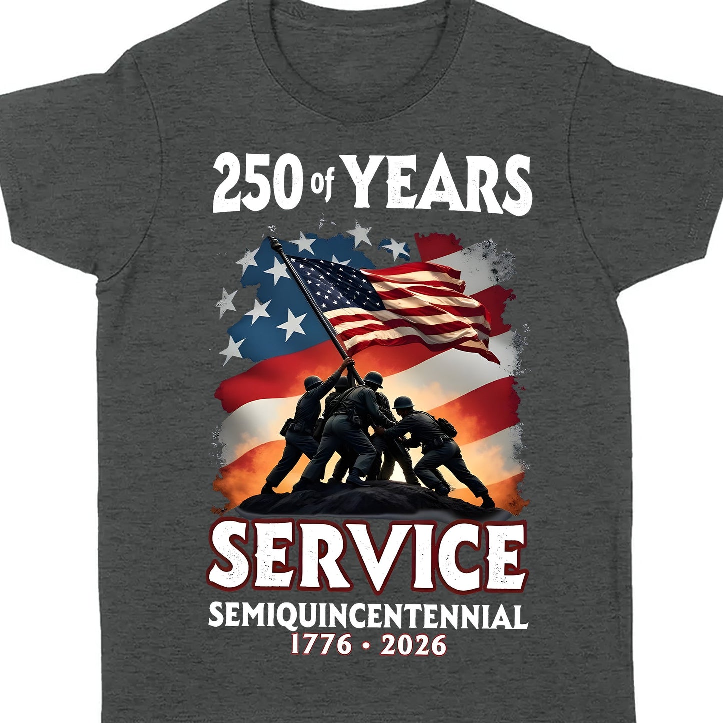 250 Years of Service Shirt | USA 250th Anniversary Tee | Patriotic American Flag T-Shirt | 4th of July Gift