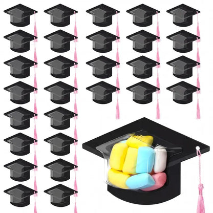 30-pack graduation cap candy cards, 2026 graduation candy dome greeting card gift with tassel chocolate box