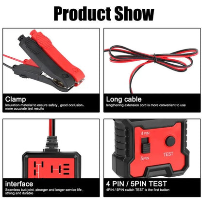 🚗12V/24V Automotive Relay Tester & Code Reader – Diagnostic Tool, Father’s Day Gift for Men